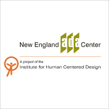 New England ADA Center logo with "a proposal of the institute for Human Centered Design"