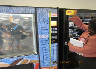 Several of the vending machines in the visiting room were 54" to the highest operable part