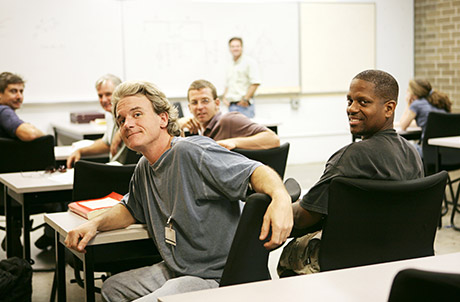 Adult students in a classroom setting