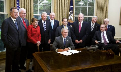 President George W. Bush at the signing of the ADAAA